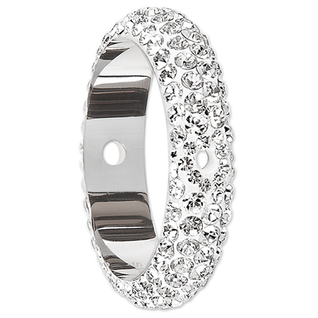 Swarovski BeCharmed & Pavé Beads - 85 001 - Pave Thread Ring 2 Hole Bead